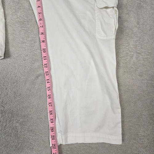 Briggs Cargo Crop Pants Womens Size 14 Capri Elastic Waist Casual Utility Beach - Picture 4 of 11
