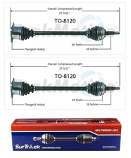 Pair of Rear CV Joint Axle Shafts for Toyota Highlander Lexus RX300 AWD SurTrack