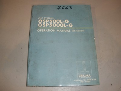 Okuma OSP 500L-G 5000L-G Operations Manual