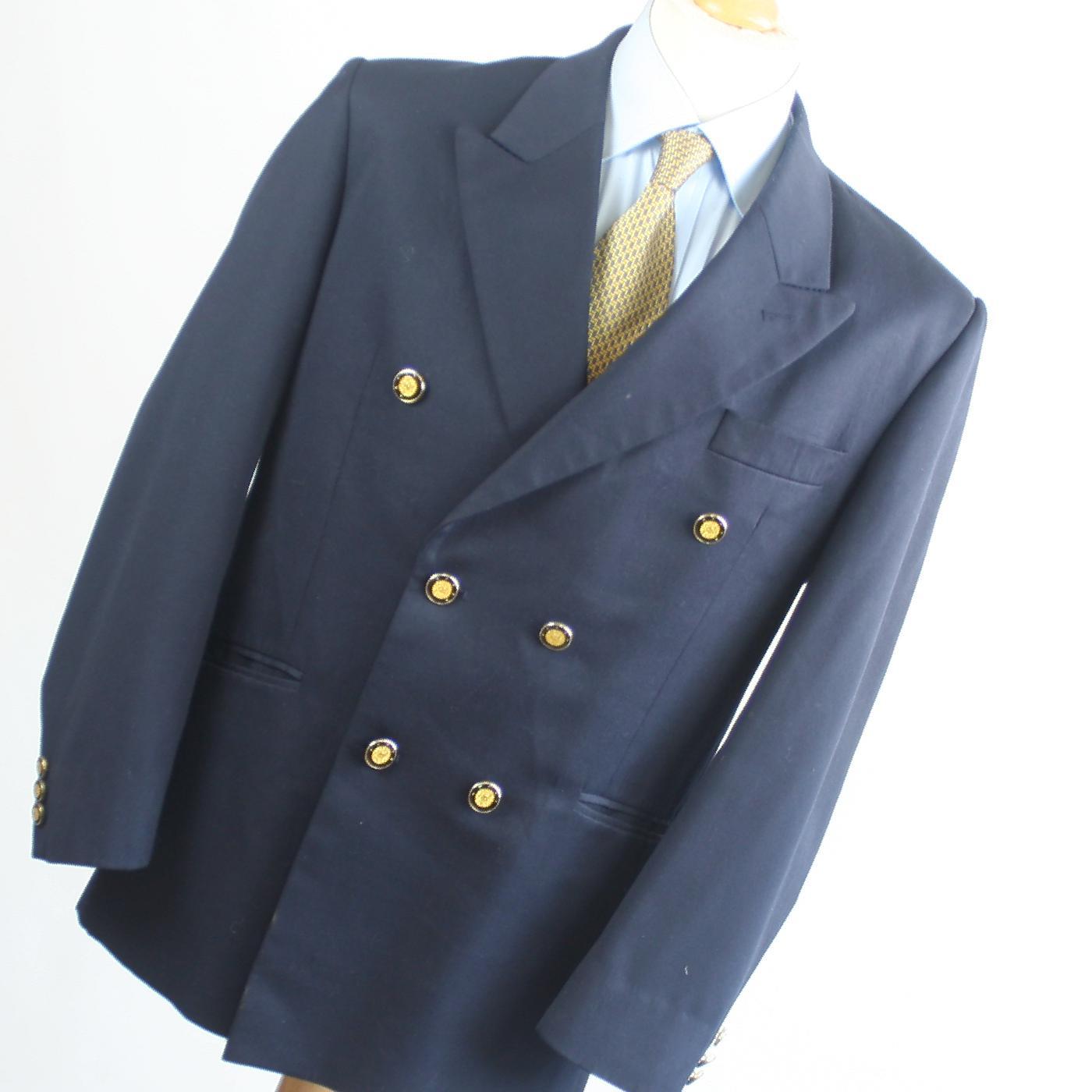 Preworn Mens Bleu Wool Blend Double Breasted Suit Jacket 40 Chest (Regular) Preworn Mens Suit Bleu Wool Blend Double Breasted Suit Mens Jacket 40 Chest (Regular) 7678b8