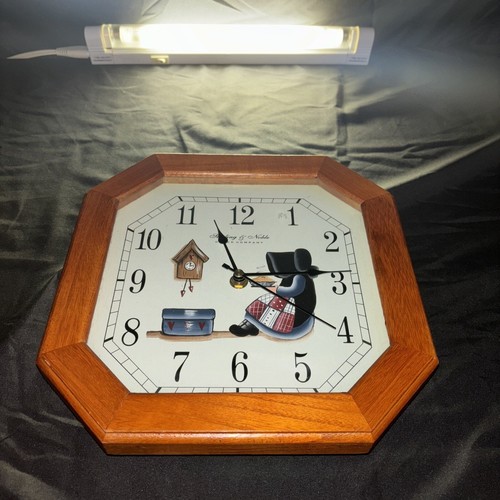 Sterling & Noble Clock Co. Wood Framed Wall Clock, Octagonal-Works-W/New Battery - Picture 22 of 24