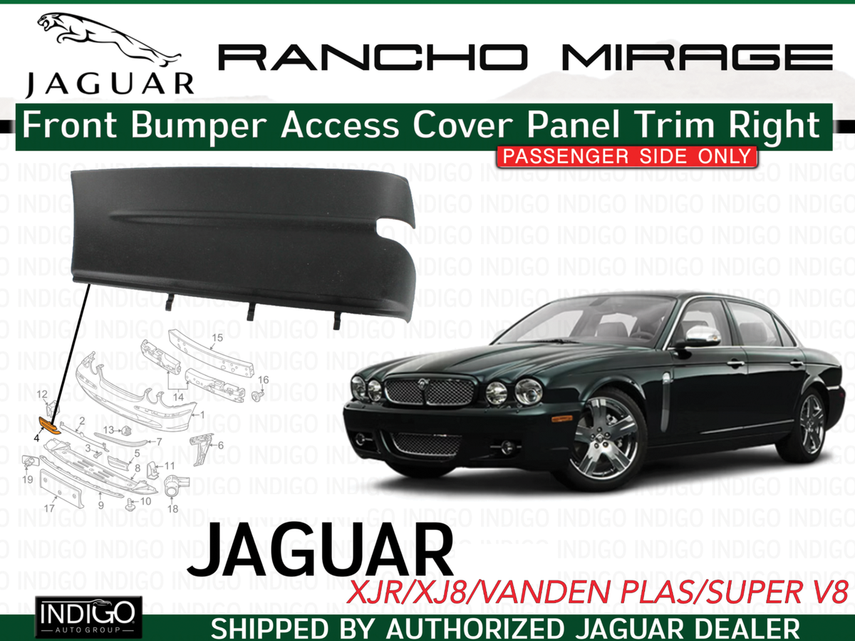 Hide  JAGUAR OEM 04-07 XJ8 Front Bumper Access Cover Panel Trim