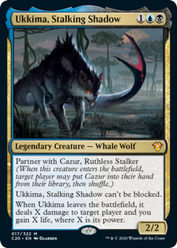 MTG-1x-NM-Mint, English-Ukkima, Stalking Shadow - Foil-Commander 2020