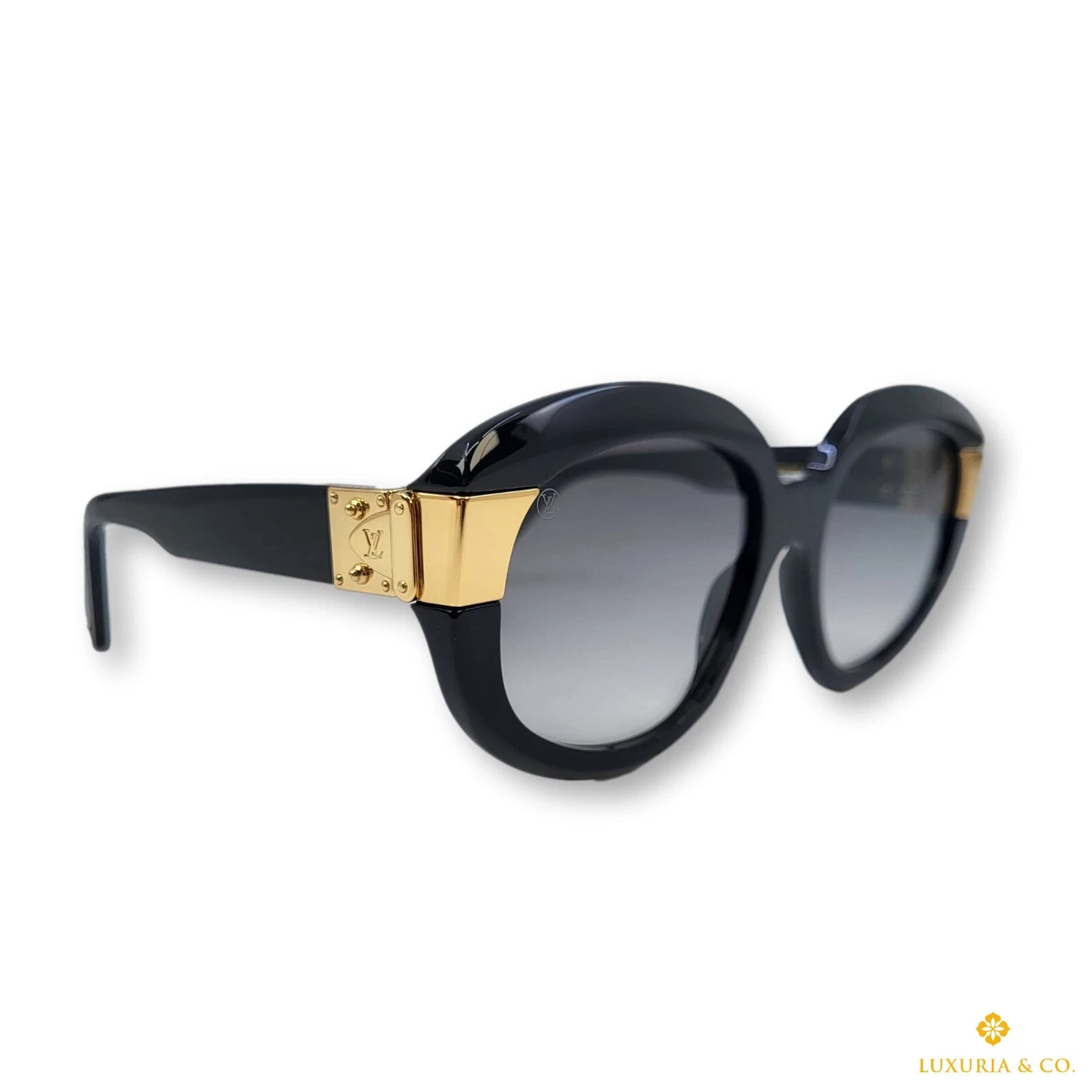 LOUIS VUITTON Z1391W 93L Black Sunglasses Gray Lens