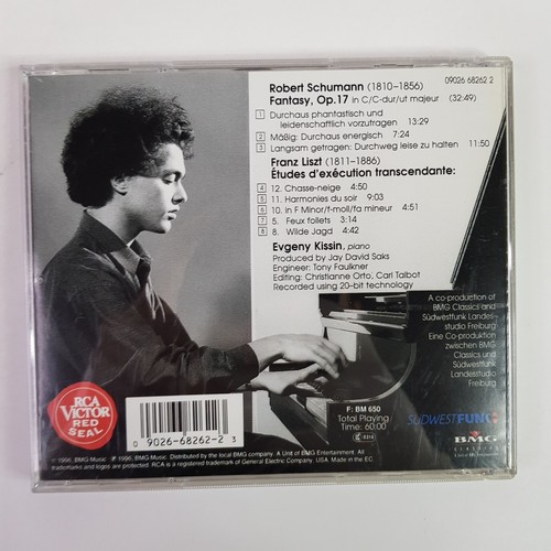 CD clásico Evgeny Kissin Schumann fantasía Liszt estudios trascendentales BMG - Imagen 3 de 6