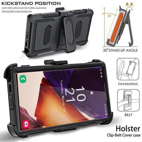 For Samsung Note20/20 Ultra 5G Hybrid Belt Clip Case Cover / Screen Protector - Picture 26 of 62