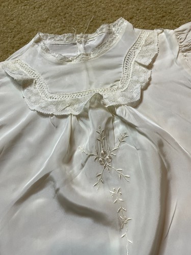 Antique Victorian Baby Girl Christening Baptismal Gown Dress Handmade Embroidery - Picture 5 of 7