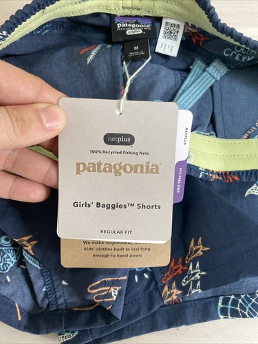 New Patagonia Girls Costa Rica Baggies Youth Large Blue Size Large L - Picture 6 of 7