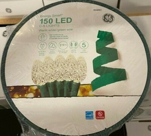 GE Energy Smart 150-count Constant Warm White C6 LED Christmas String Lights