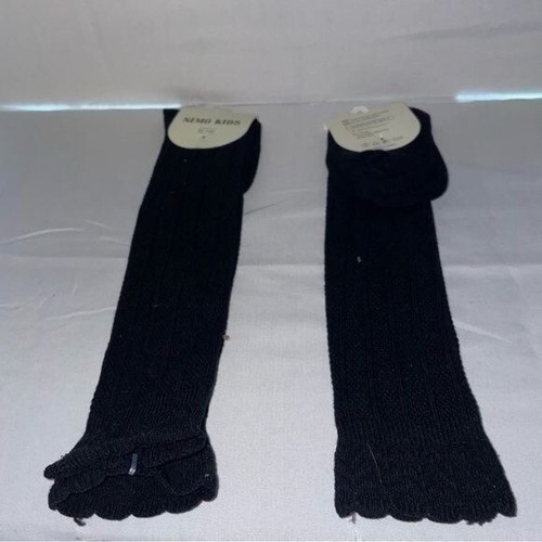 Nemo Kids Socks Toddler Knee High Boot Ribbed Knit Solid Socks Uniform - Picture 2 of 5