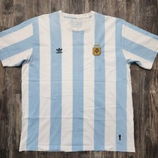 1974 Adidas Argentina Home Soccer Jersey Mario Kempes Men XXL World Cup Germany
