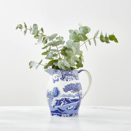 Spode feines Porzellan blau italienischer 3,5 Pint Wasserkrug - Luxus Wohnkultur - Bild 7 von 10