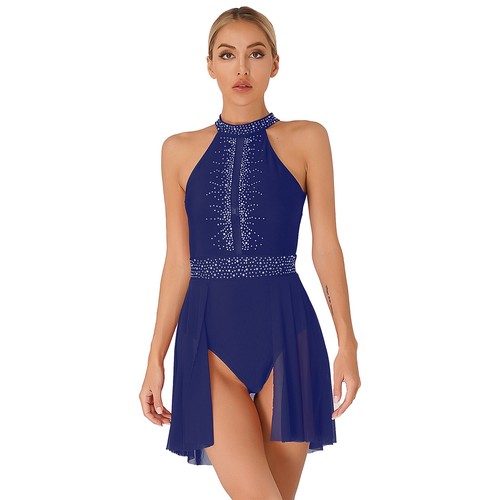 Mujer Leotardo Body Vestido de Baile Disfraz Figura Patinaje Competición Moderno - Imagen 51 de 73