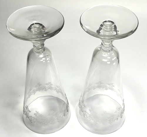 Bryce Etched Iced Tea Glasses-Pilsner Glasses 7 3/4" Set of Two - Picture 5 of 24