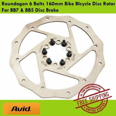 Avid Roundagon Bike 6 Bolts Disc Rotor 160mm MTB