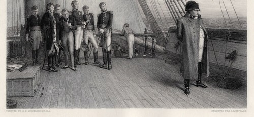 1800er ORCHARDSON SIGNIERT Gravur "Napoleon & the Bellerophon" gerahmt signiert COA - Bild 2 von 3