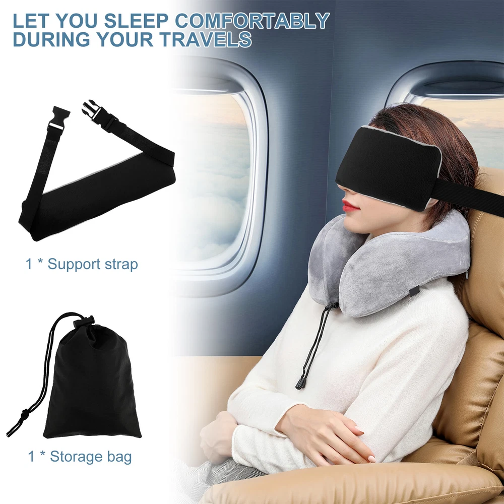 Travel Pillow Alternative Portable Neck Support Band Adjustable Head♔