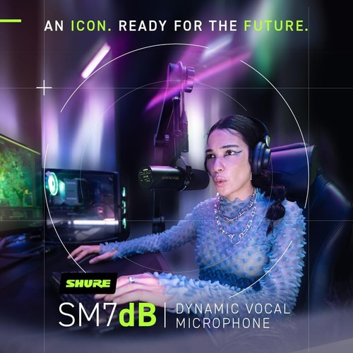 Shure SM7dB Mikrofon mit integriertem Vorverstärker für Streaming/Podcast & Aufnahme - Schwarz - Bild 8 von 9