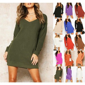 plunge jumper dress