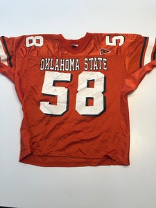 Game Worn Used Oklahoma State Cowboys Football Jersey 58 Size 2xl