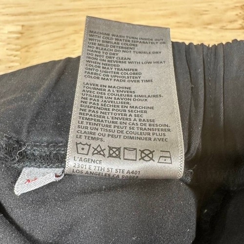 L'AGENCE NWT Rosalie High Rise Pedal Pusher Pants Black Size XS Crop Pull-On - Picture 7 of 10