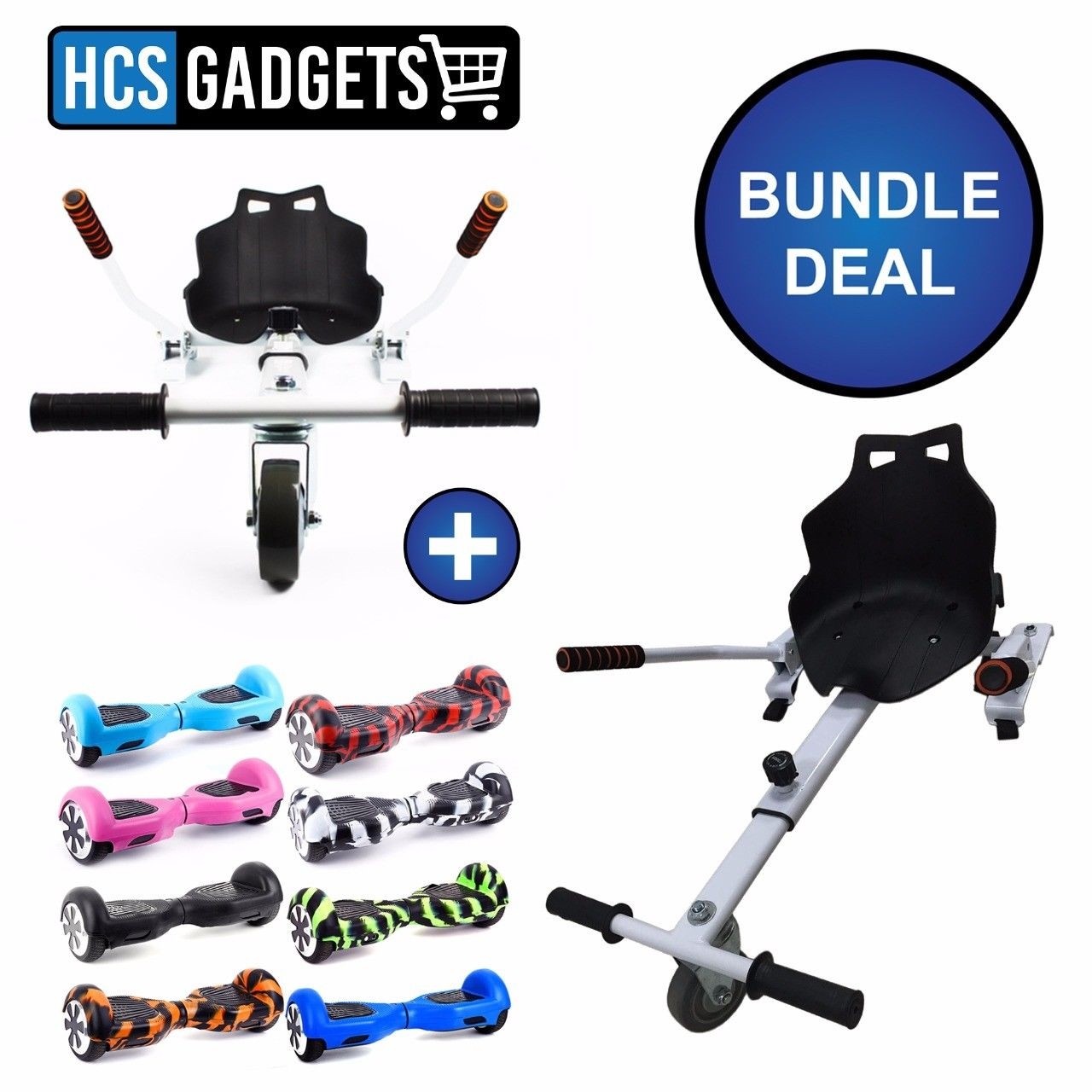 HoverKart Bundle Hover Kart For Balance Board Electric Scooter Handle Case HoverKart Bundle Hover Kart For Balance Board Electric Scooter Handle Case