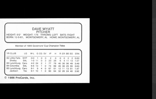 1986 ProCards Tidewater Tides - You Pick 1! - AAA New York Mets - Minor League - Picture 58 of 58
