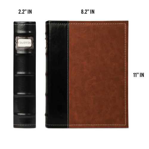 Bellagio-Italia CD/DVD Storage Binder - Brown - Leather - 6 Pack - Picture 6 of 6