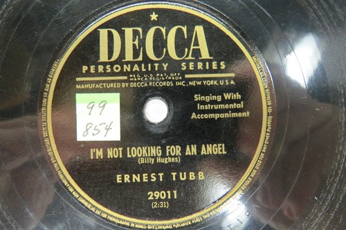 Ernest Tubb - DECCA 29011 - Honkey-Tonk Heart & I'm Not Looking for an Angel - Picture 2 of 2