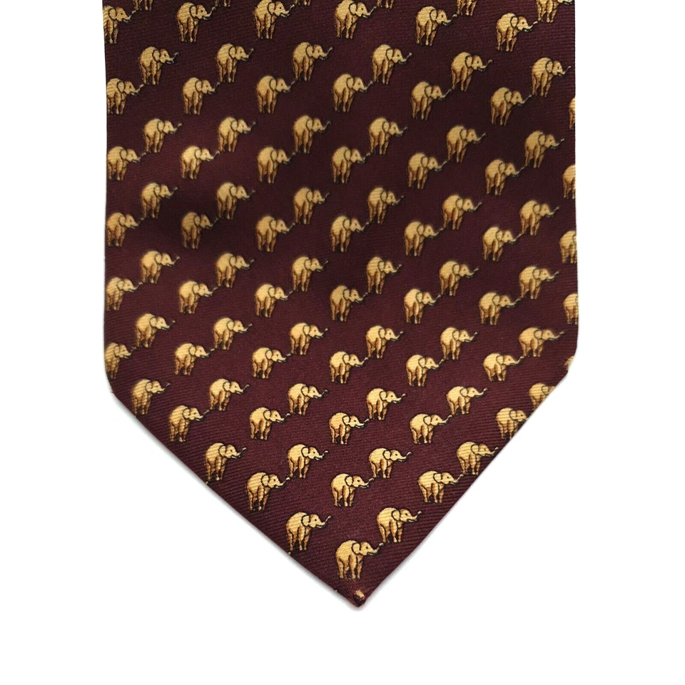 Corbata corporativa Jos A Bank para hombre hecha a mano 100 % seda hecha en EE. UU. baúl elefante Foto 3 de 4