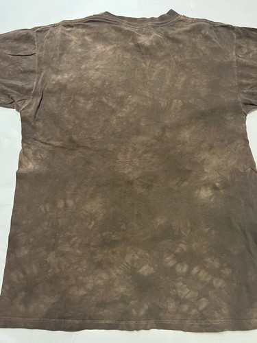 Vintage The Mountain Shirt Black Lab Brown Tie Dye Made In USA Y2K Thrashed XL - Picture 7 of 9