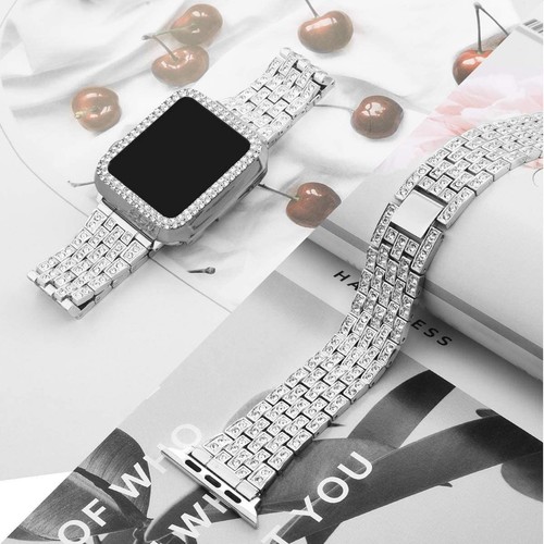 Case+Bling Strap Band iWatch For Apple Watch Band Series 8 7 6 5 4 SE 41 45mm - Picture 15 of 20