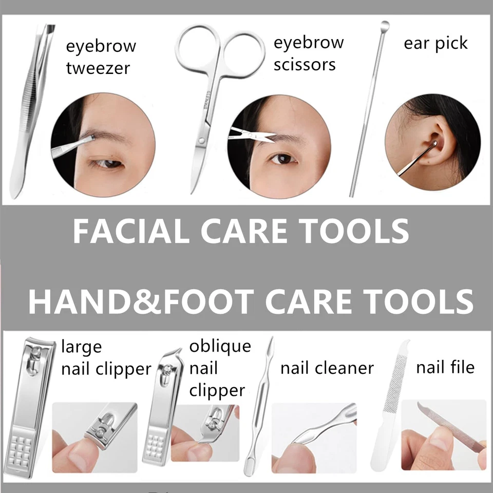 Nagelknipper Set Maniküre Set Männer Edelstahl Nagelknipper Kit mit tragbarem... - Bild 3 von 4