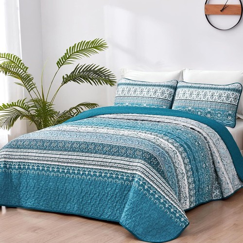 WONGSBEDDING Boho Bohemian Queen King Bedding Quilt Set,Bedspread for All Season - Picture 129 of 141