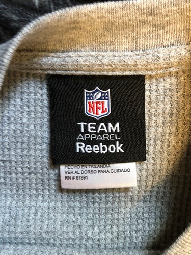 NY Giants FOOTBALL Gray Thermal LONG-SLEEVE SHIRT NFL Reebok sz Med 10/12 NWT - Picture 2 of 3
