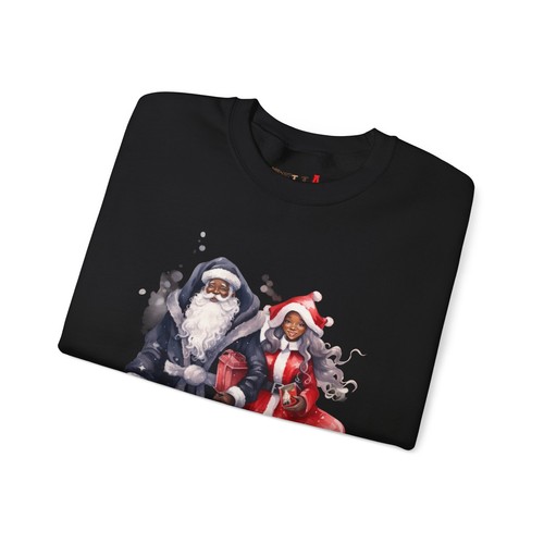 Schwarzer Weihnachtsmann Weihnachten Party Pullover Shirt Damen Herren Urlaub Pullover - Bild 10 von 20