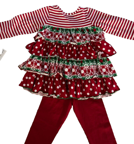 Bonnie Jean Girls Christmas Set Size 5 - Picture 3 of 3