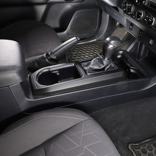 Juego de cubierta de moldura negra mate ABS panel caja de cambios tablero Toyota Tacoma 2016-2023 - Imagen 10 de 23