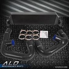 Intercooler Upgrade Kit + Silicone Hose Black Fit For Volkswagen Golf R GTI MK7