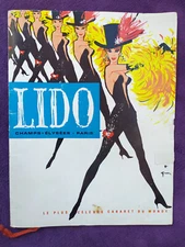 Cabaret: Programme du Lido à Paris 1962 - illustrated by Brenet