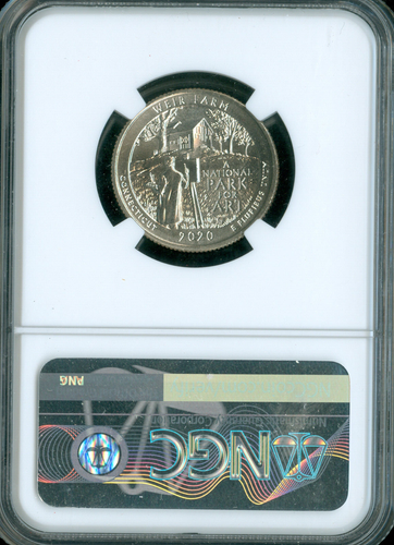 2020 W WEIR FARMS VDAY LOGO QUARTER NGC MS67 MAC SPOTLESS . - Picture 2 of 2