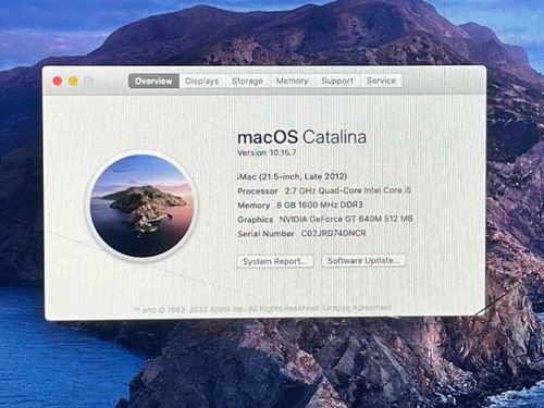 Apple iMac A1418 21.5" Desktop | Intel i5 2.7GHz | 8GB RAM 1TB HDD Works Cracked - Picture 20 of 24