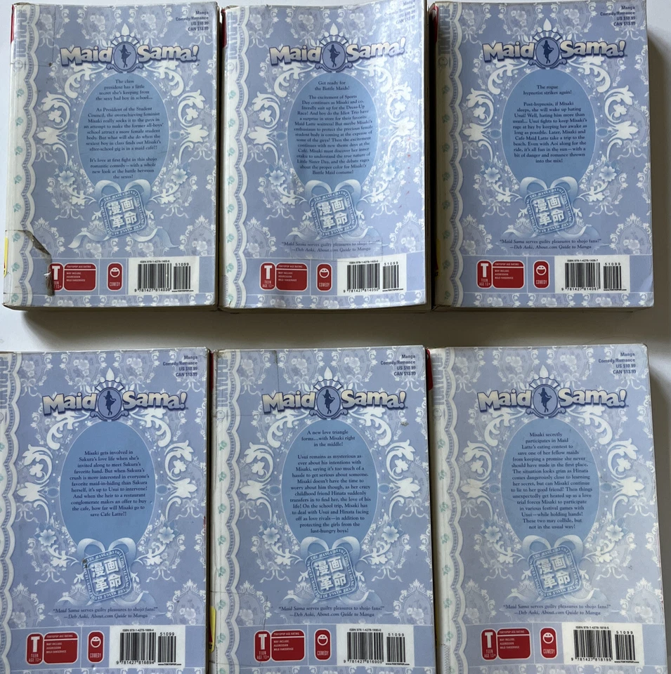 Maid Sama! Vol 1, 3, 4, 5, 6, 7 Manga Graphic  Tokyopop English Hiro Fujiwara - Image 2 of 4