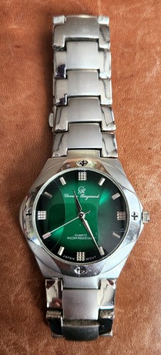 Charles Raymond Mens Quartz Watch-Green-Stainless Steel-Waterproof-Japan Movt - 第 1/4 張圖片