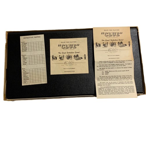 Vintage Parker Brothers 1956 Clue Board Game Original Box Wooden Tokens - Picture 3 of 11