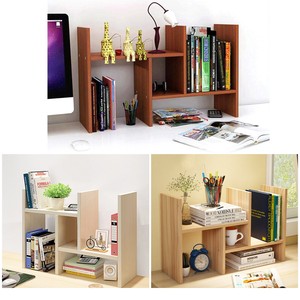 Wood Bookshelf Bookcase Display Storage Desk Rack Book