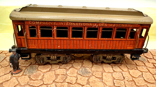 Vintage Rare 1920s FRENCH JEP Train Car 4682 O GAUGE & 1 Figure As Pictured