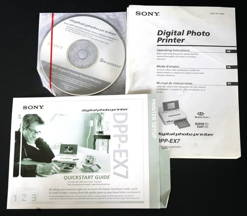 Impresora térmica fotográfica digital Sony DPP-EX7, todos los manuales y accesorios, y papel - Imagen 5 de 8