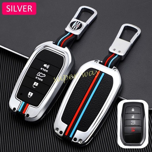 Car Key Fob Chain Case Cover For Toyota Tundra Corolla Land Cruiser RAV4 Prius - Picture 14 of 18