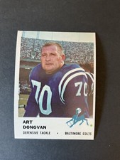 1961 Fleer #39 Art Donovan NM Vintage National American Football League